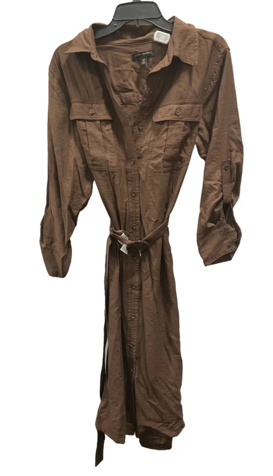 Dress Casual Maxi By Banana Republic In Brown, Size: M