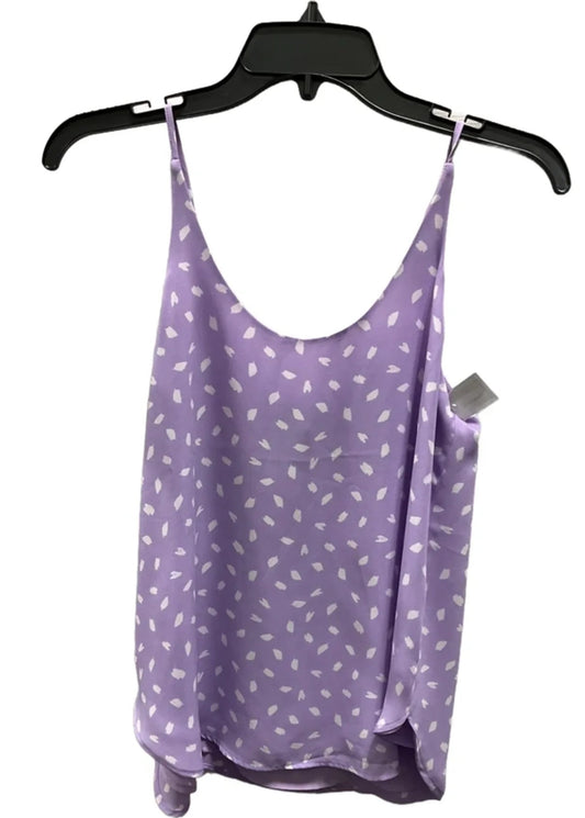 Top Sleeveless Basic By Loft In Purple & White, Size: Xs