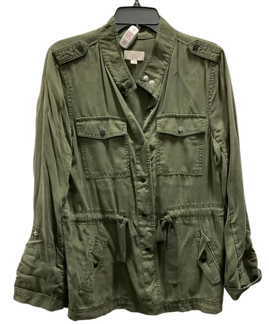 Jacket Denim By Loft In Green, Size: M