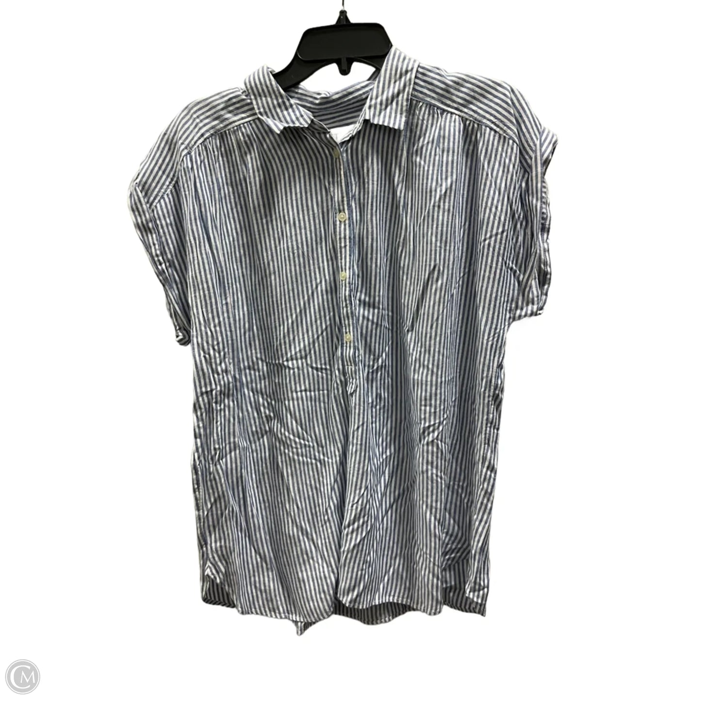 Top Short Sleeve Basic By Loft In Striped Pattern, Size: M