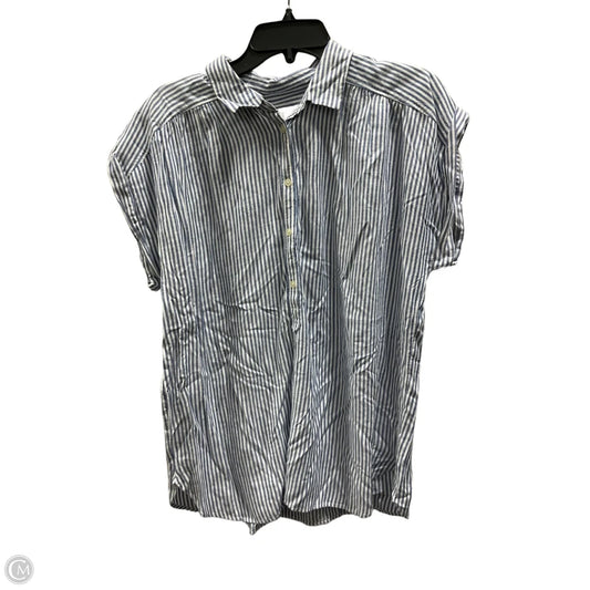 Top Short Sleeve Basic By Loft In Striped Pattern, Size: M