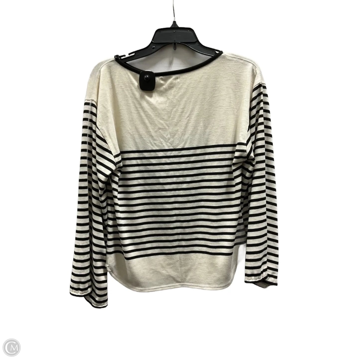 Top Long Sleeve Basic By Max Studio In Black & Tan, Size: S