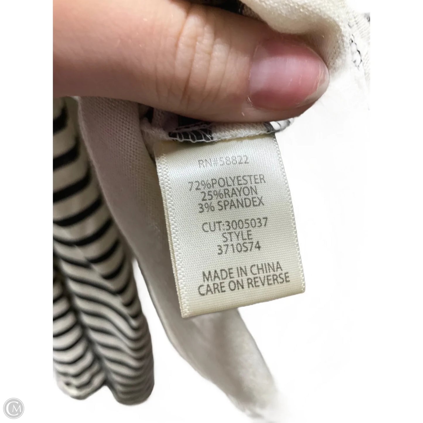 Top Long Sleeve Basic By Max Studio In Black & Tan, Size: S