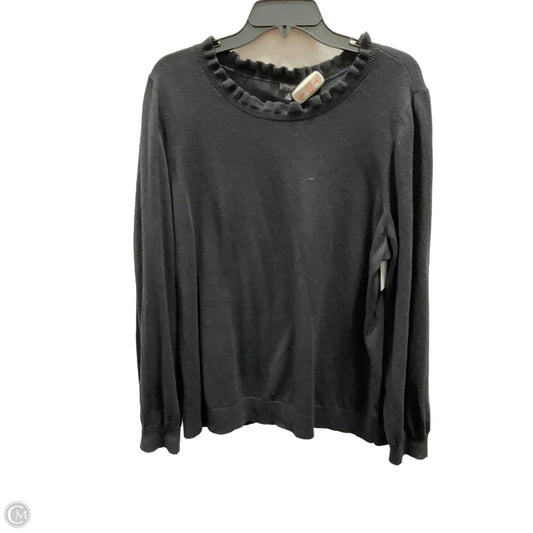 Top Long Sleeve Basic By Talbots In Black, Size: 1x