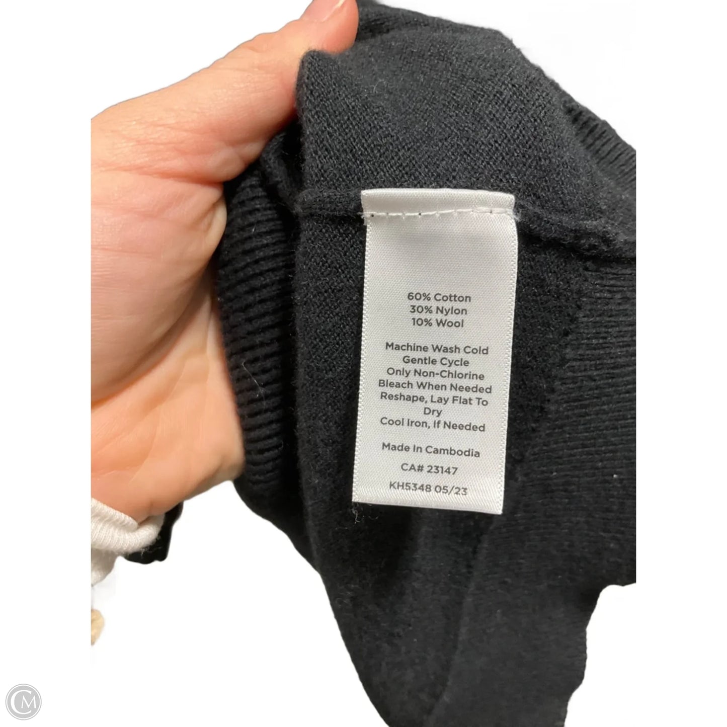 Top Long Sleeve Basic By Talbots In Black, Size: 1x