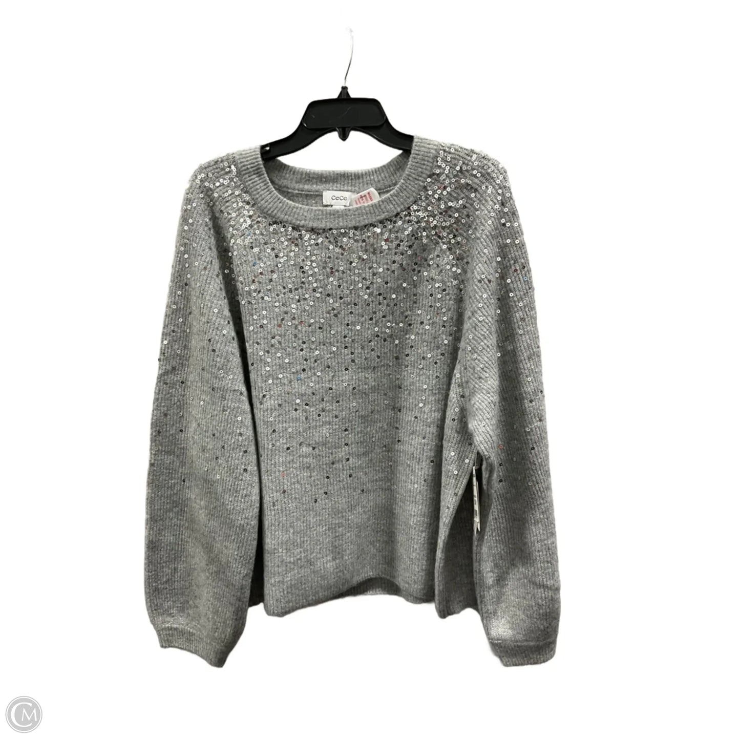 Sweater By Cece In Grey, Size: Xl