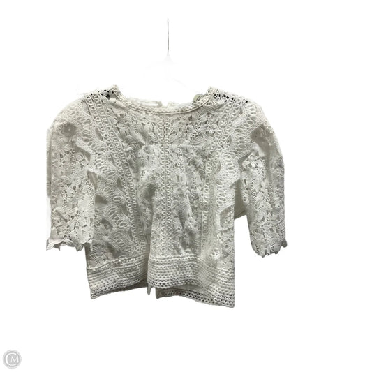 Top Short Sleeve By Chicwish In White, Size: L
