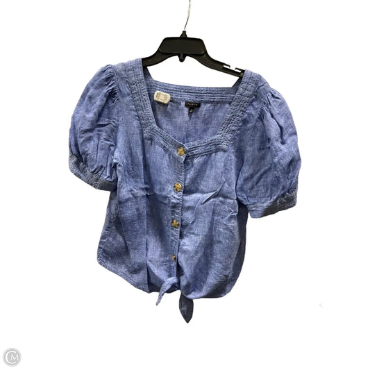 Top Short Sleeve By Talbots In Blue, Size: M