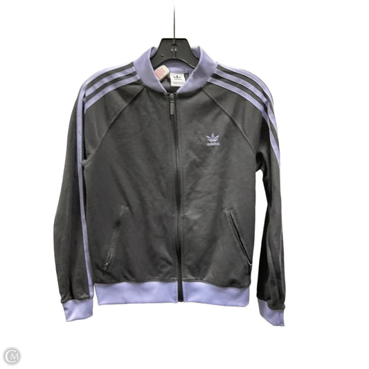 Athletic Jacket By Adidas In Grey & Purple, Size: S