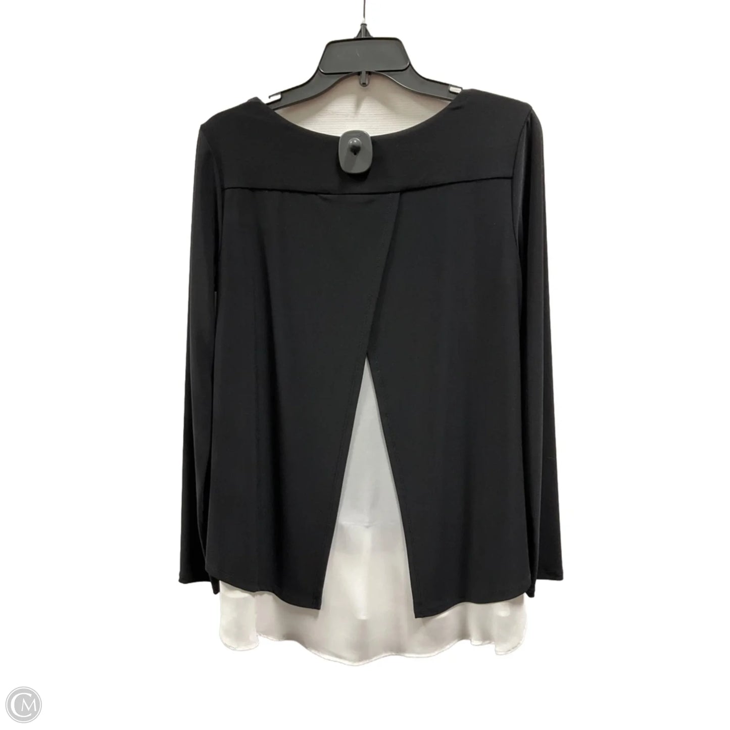 Top Long Sleeve By Joseph Ribkoff In Black & White, Size: M