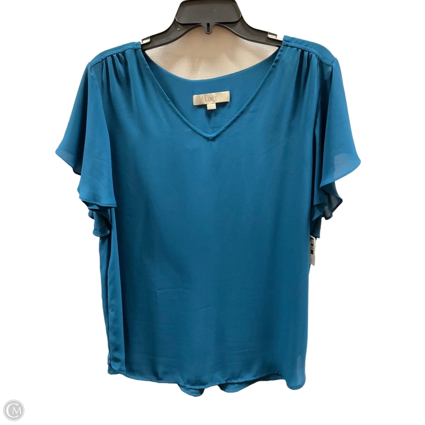 Top Short Sleeve Basic By Loft In Teal, Size: L
