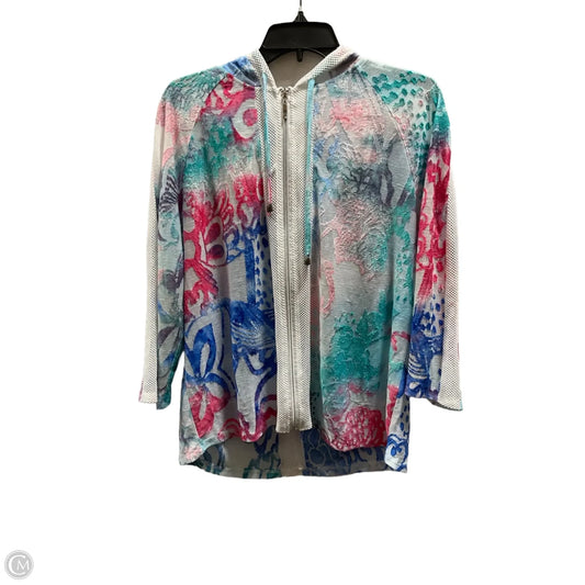 Jacket Other By Chicos In Blue & Pink, Size: L