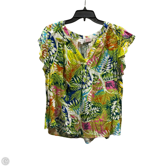 Top Sleeveless Basic By Nicole Miller In Tropical Print, Size: 1x