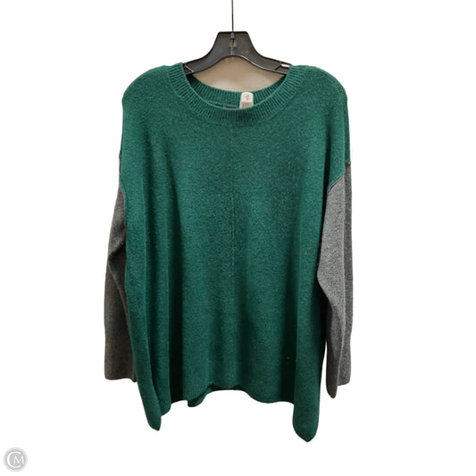 Sweater By Vince Camuto In Green & Grey, Size: 1x