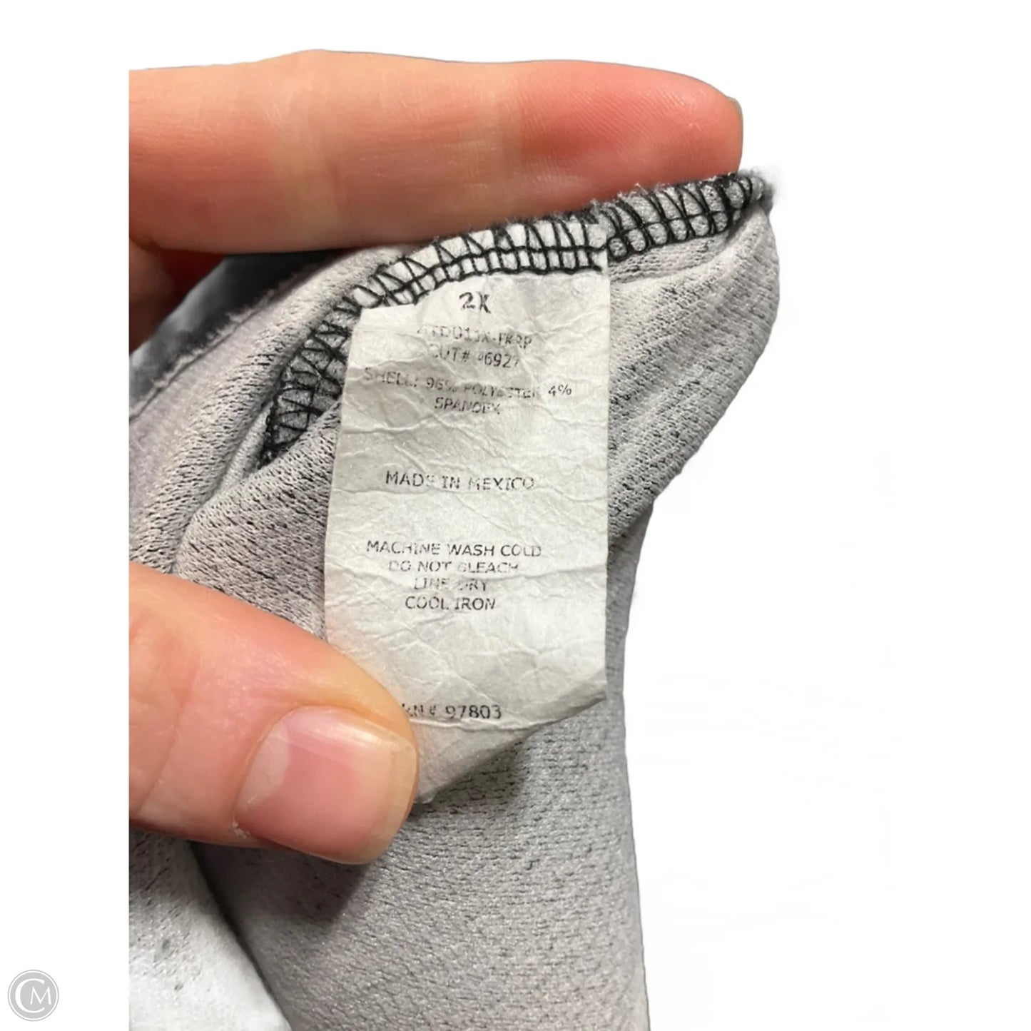 Top 3/4 Sleeve Basic By Green Envelope In Black & White, Size: 2x