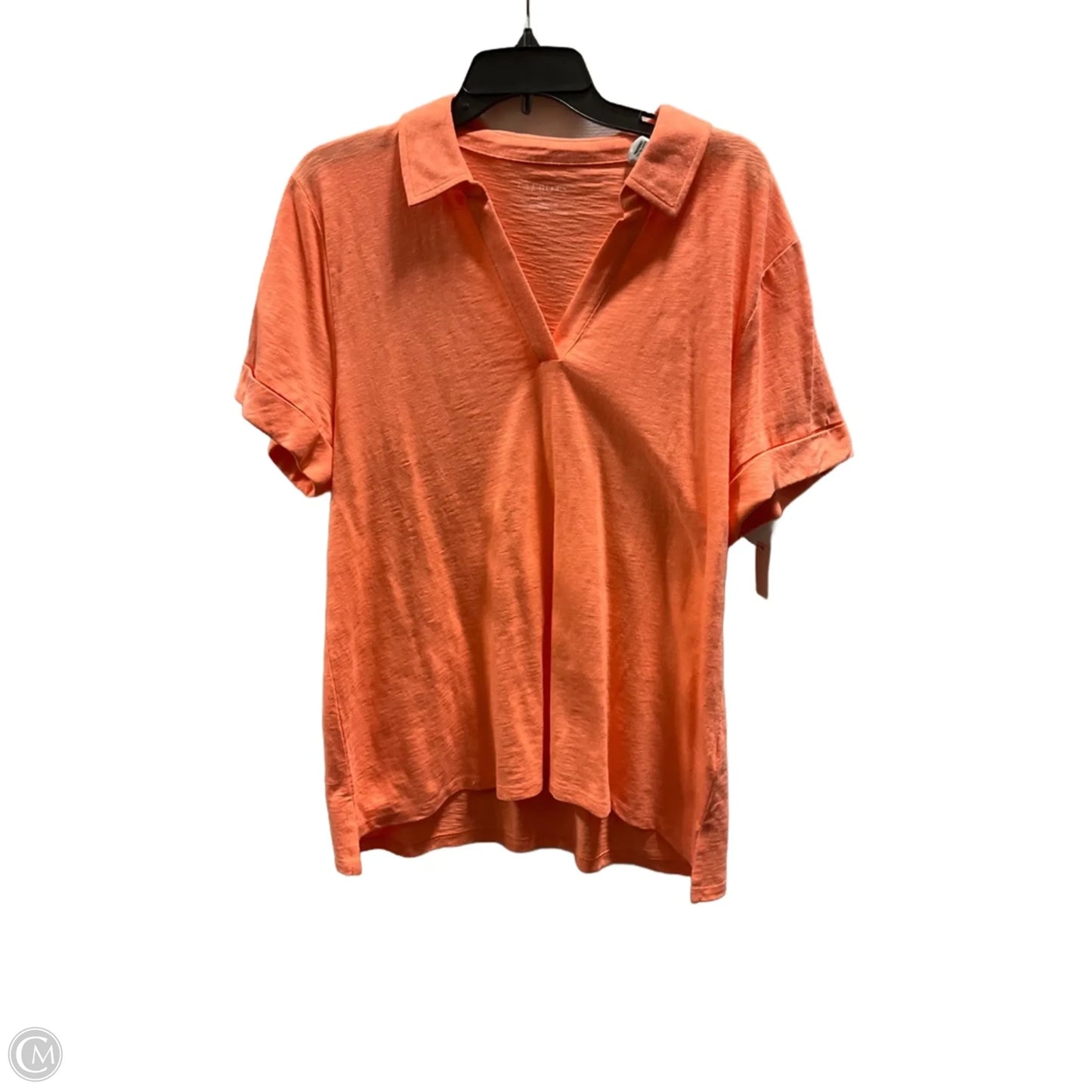 Top Short Sleeve Basic By Talbots In Orange, Size: Xl