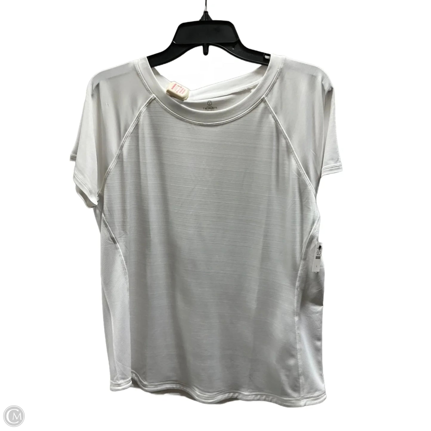 Top Short Sleeve Basic By Talbots In White, Size: L