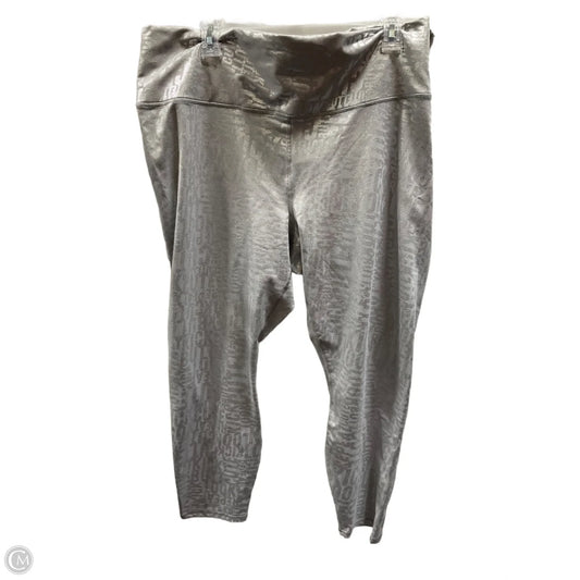 Athletic Capris By Fabletics In Silver, Size: 3x