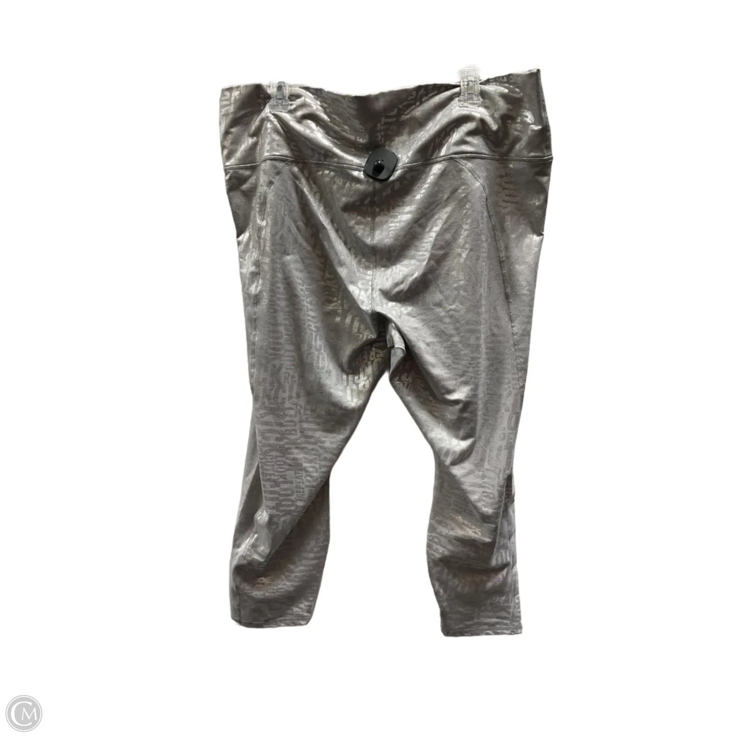 Athletic Capris By Fabletics In Silver, Size: 3x