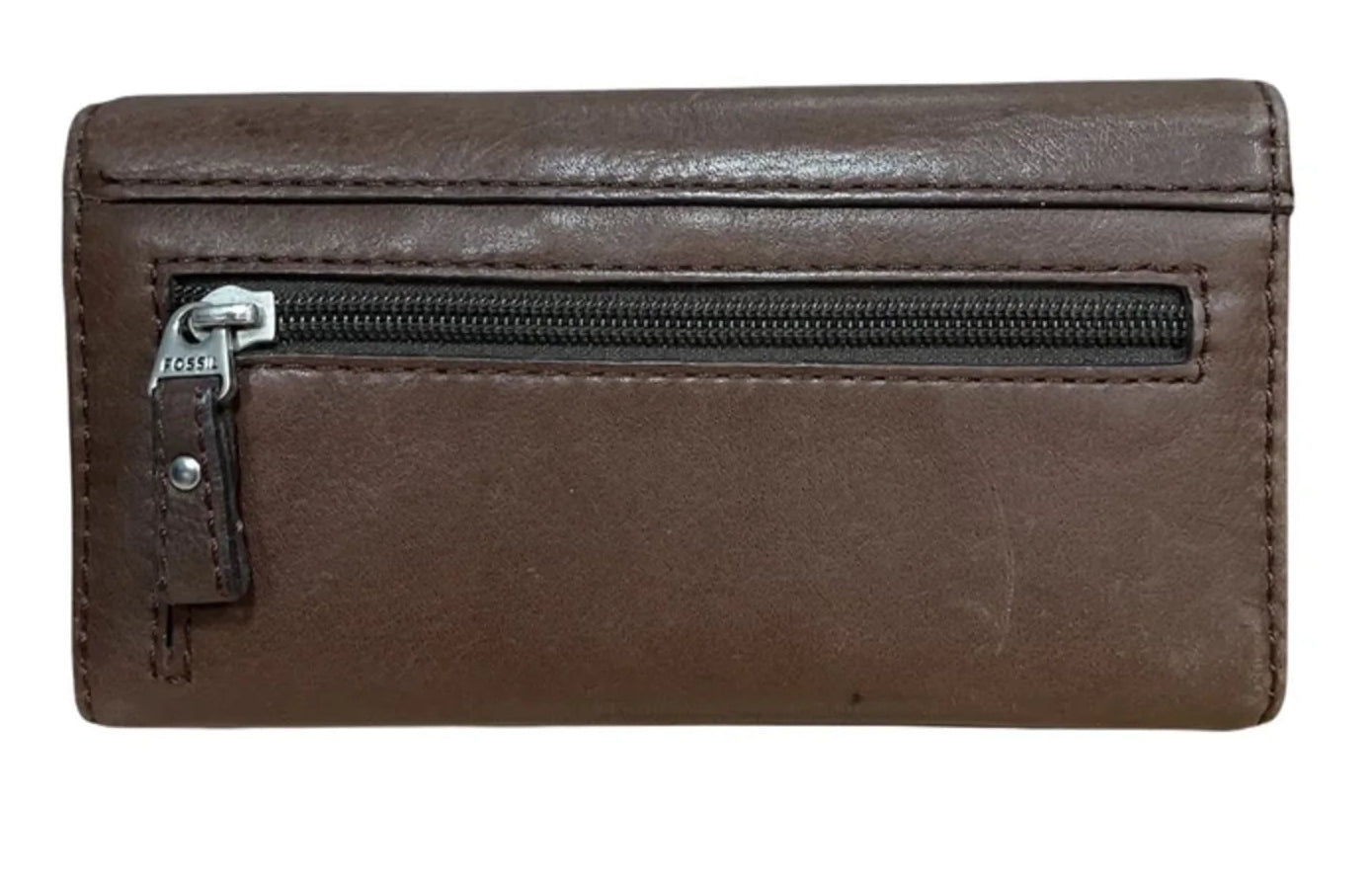 Wallet Leather By Fossil, Size: Small