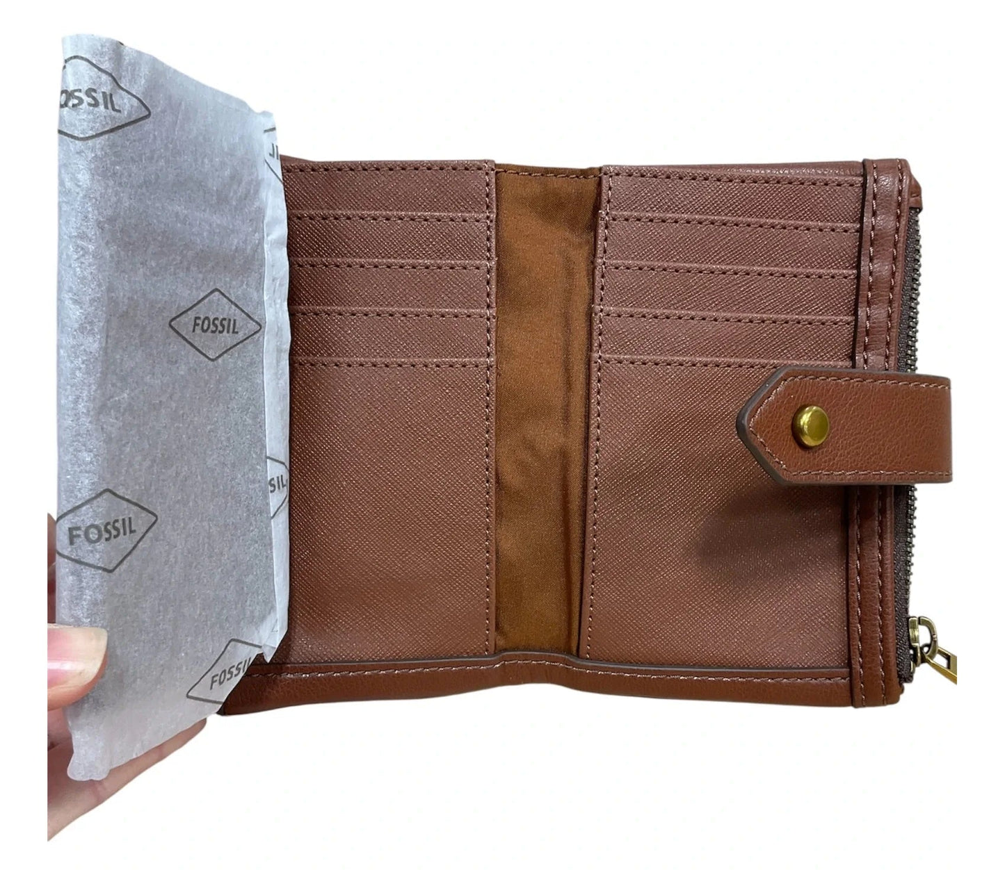 Wallet Leather By Fossil, Size: Small