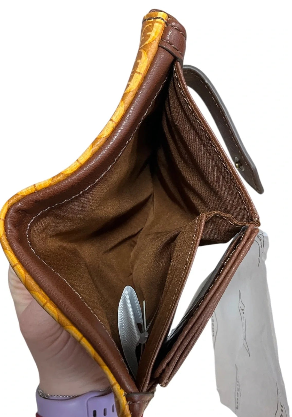 Wallet Leather By Fossil, Size: Small