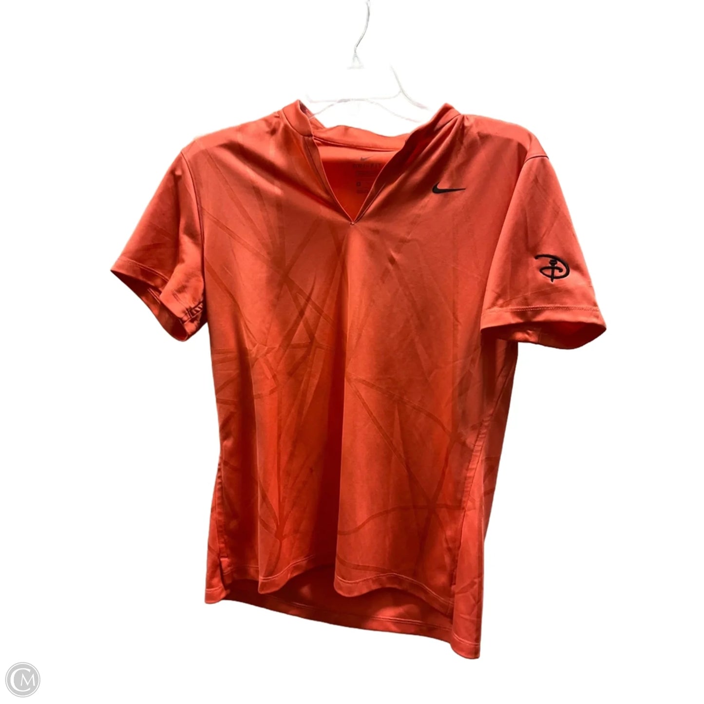 Athletic Top Short Sleeve By Nike In Orange, Size: M