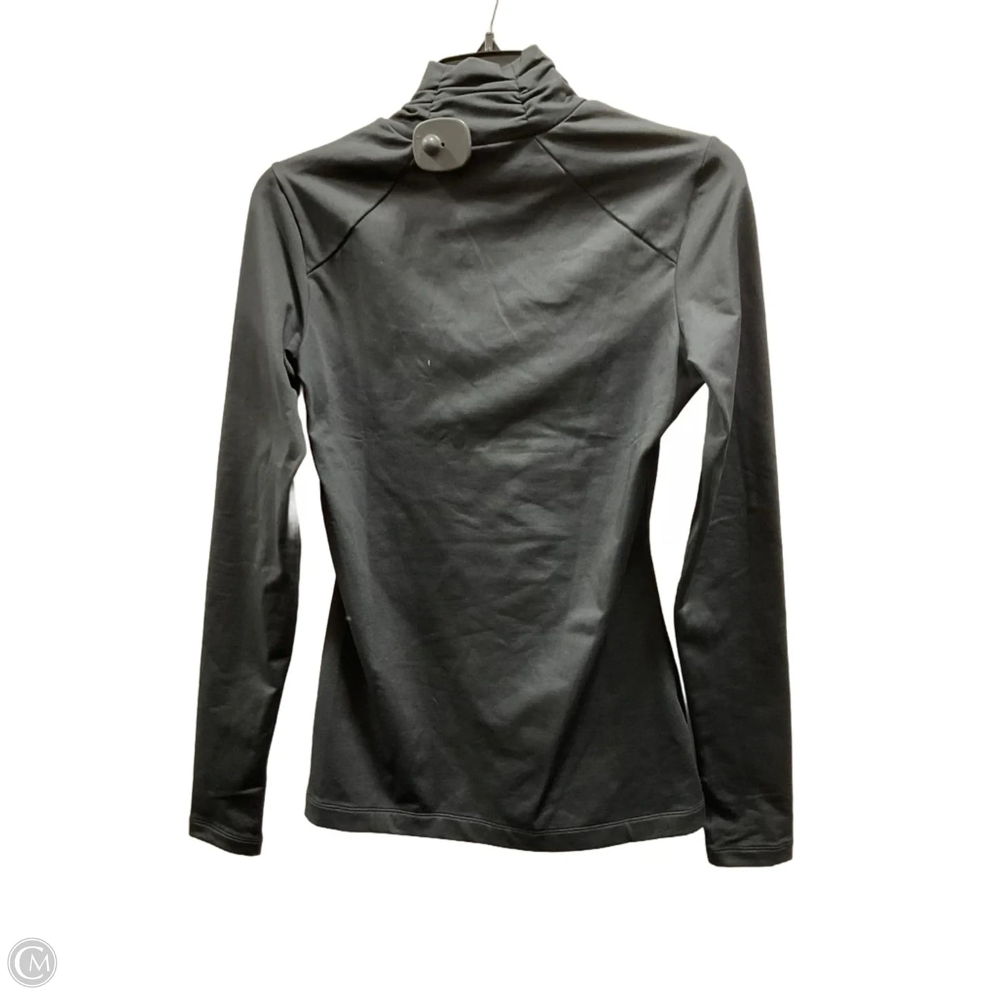 Athletic Top Long Sleeve Collar By Nike In Black, Size: S