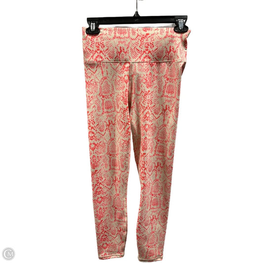 Athletic Leggings By Fabletics In Orange & Tan, Size: Xs