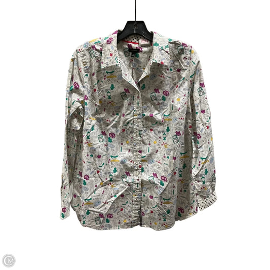 Blouse Long Sleeve By Talbots In Multi-colored, Size: M