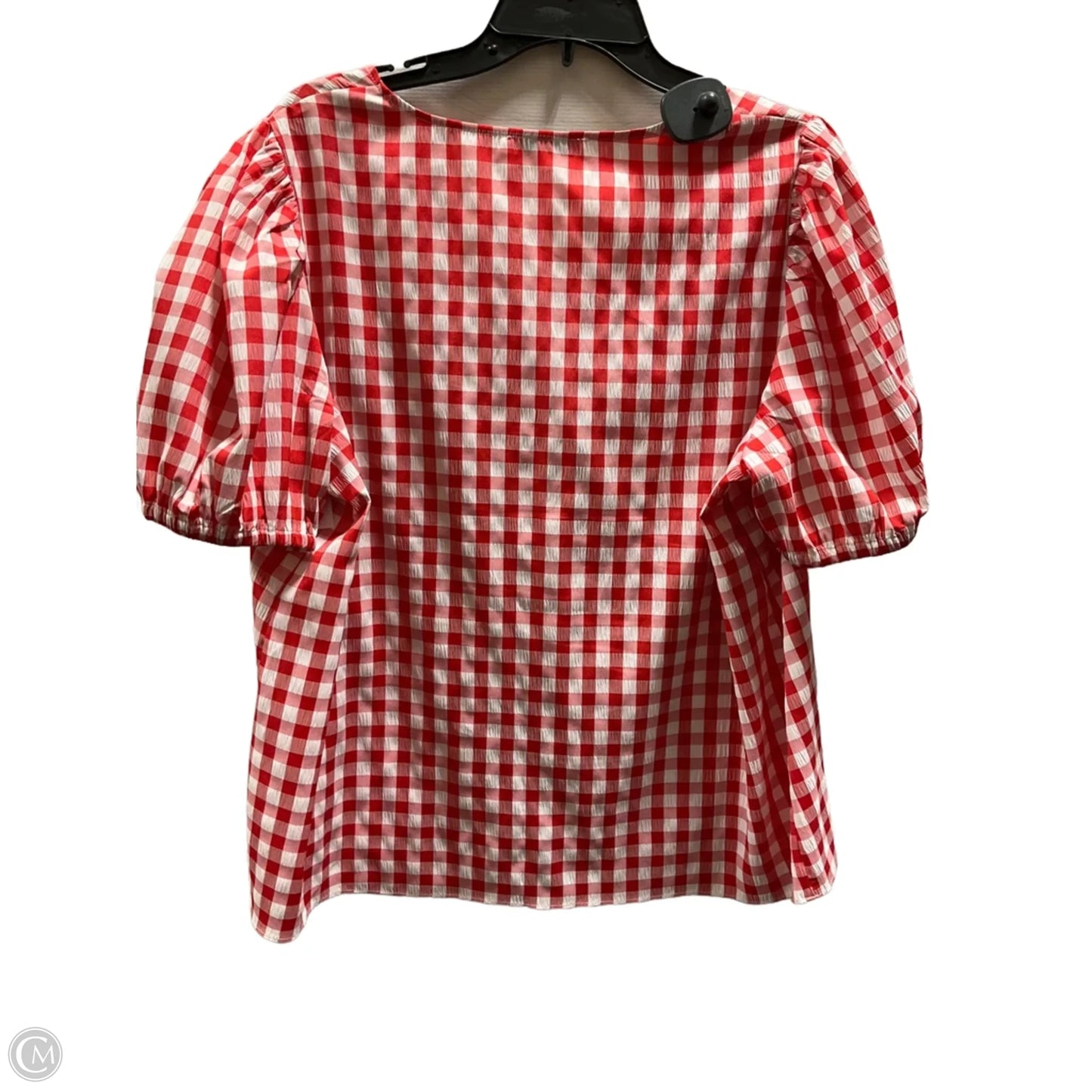Top Short Sleeve Basic By Rose And Olive In Checkered Pattern, Size: 1x