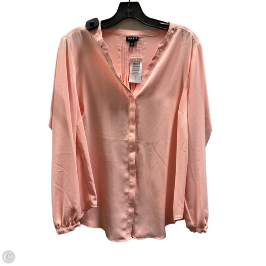 Top Long Sleeve By Torrid In Orange, Size: Xl