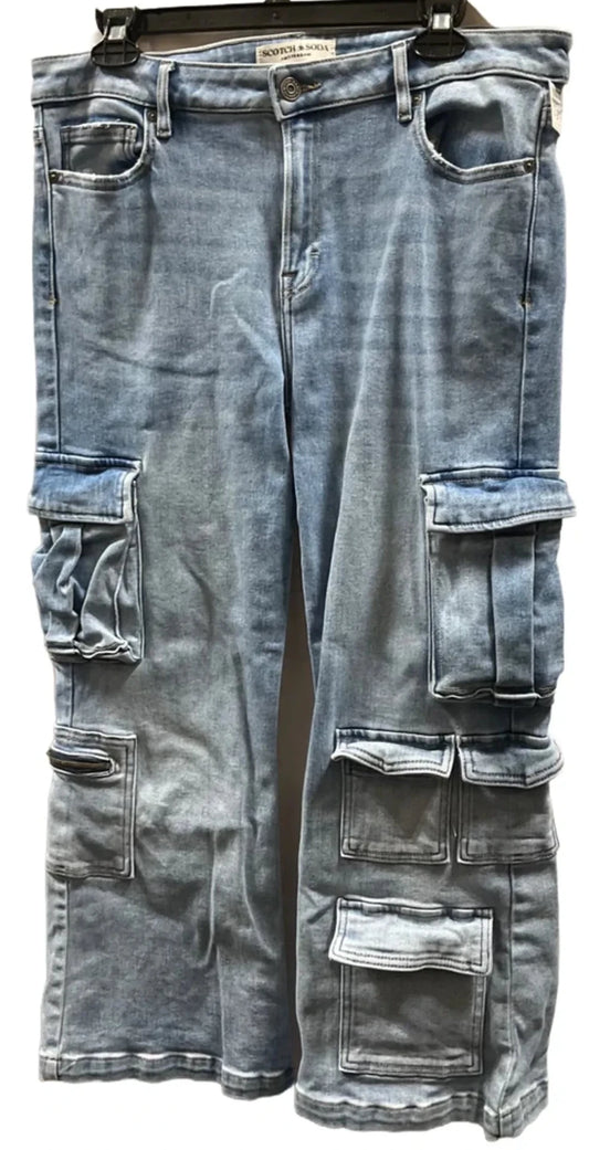 Jeans Straight By Scotch & Soda In Blue Denim, Size: 10