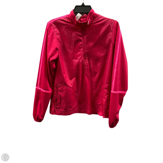 Athletic Top Long Sleeve Collar By Nike Apparel In Pink, Size: M