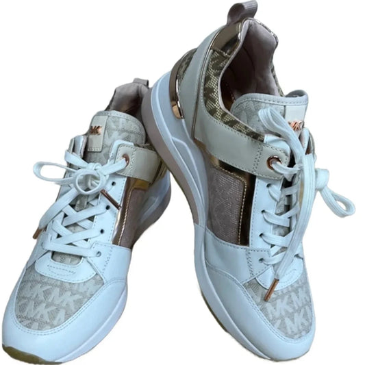 Shoes Athletic By Michael By Michael Kors In Pink & Tan, Size: 7.5