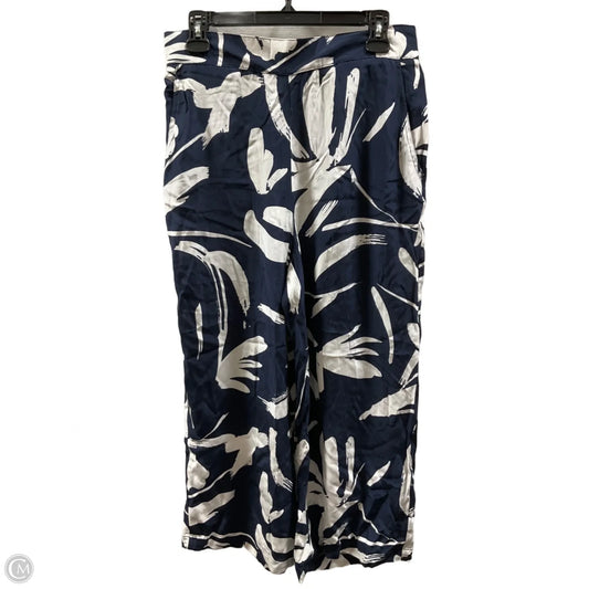 Pants Wide Leg By Tahari In Blue & White, Size: M