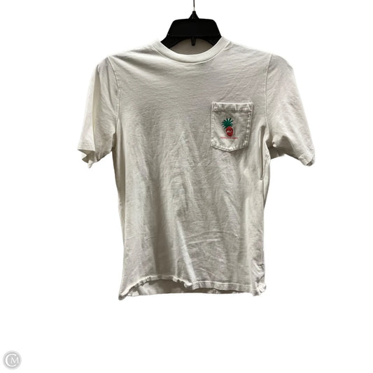 Top Short Sleeve By Vineyard Vines In White, Size: L