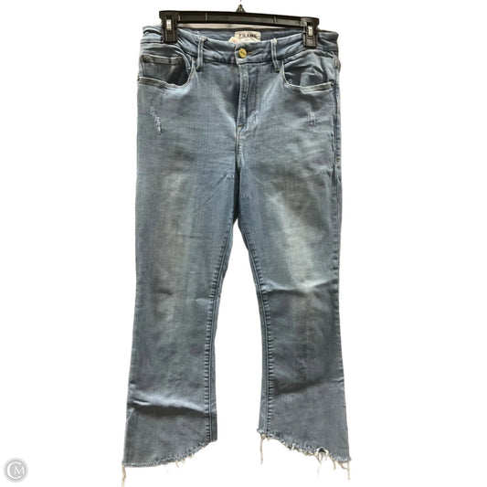 Jeans Straight By Frame In Blue Denim, Size: 6