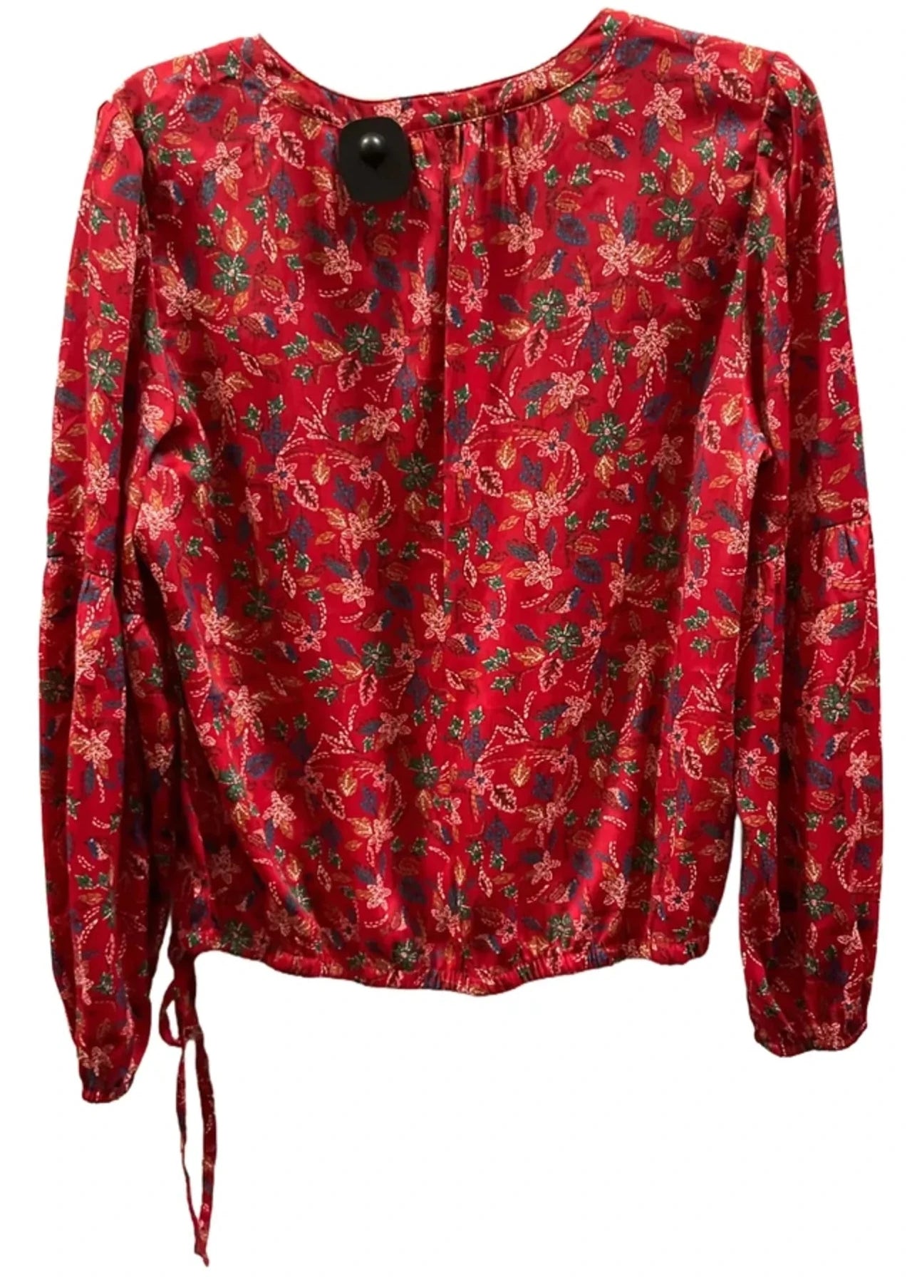 Top Long Sleeve Basic By Loft In Red, Size: M