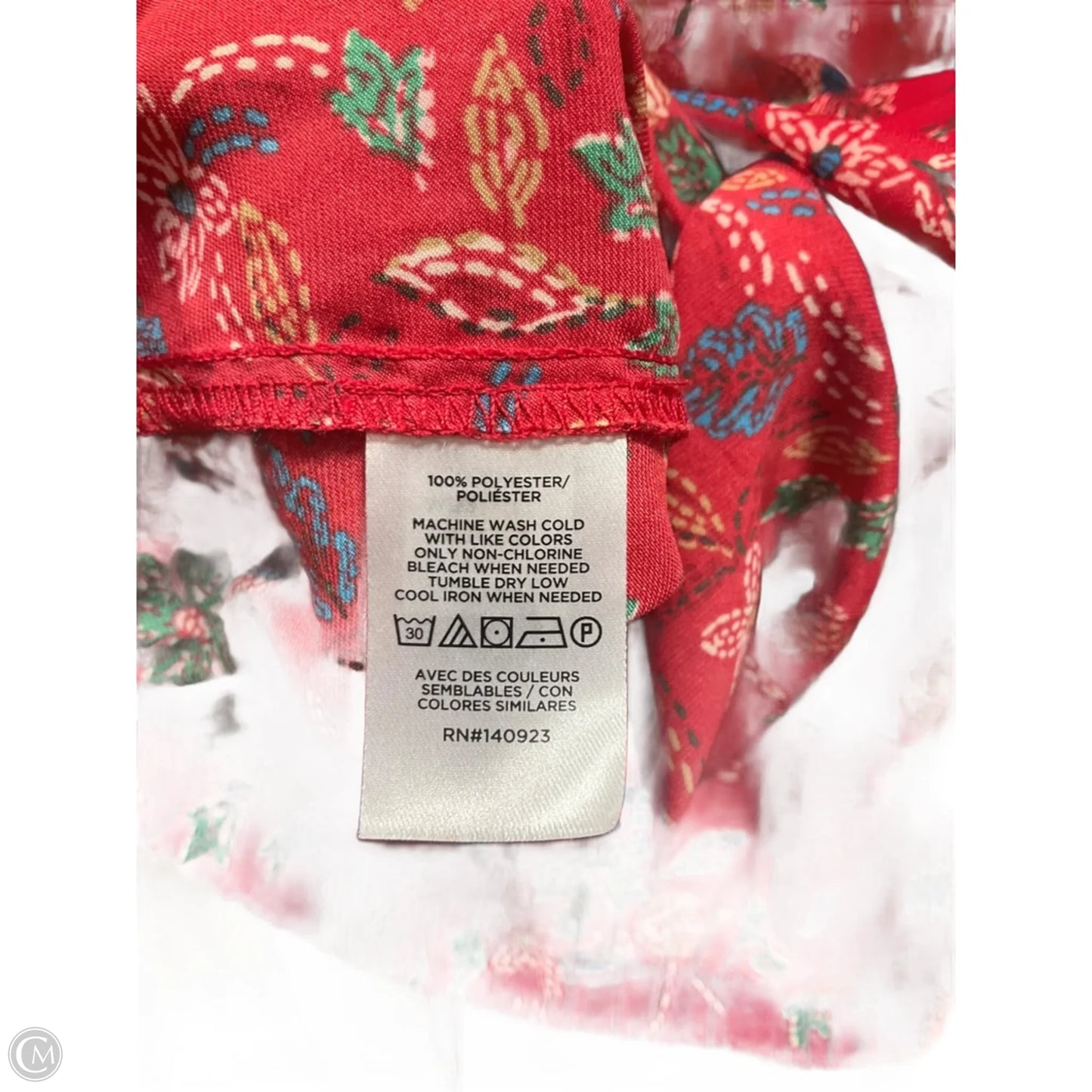 Top Long Sleeve Basic By Loft In Red, Size: M