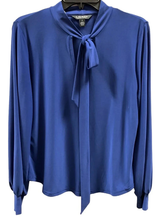 Top Long Sleeve By Lauren By Ralph Lauren In Blue, Size: M