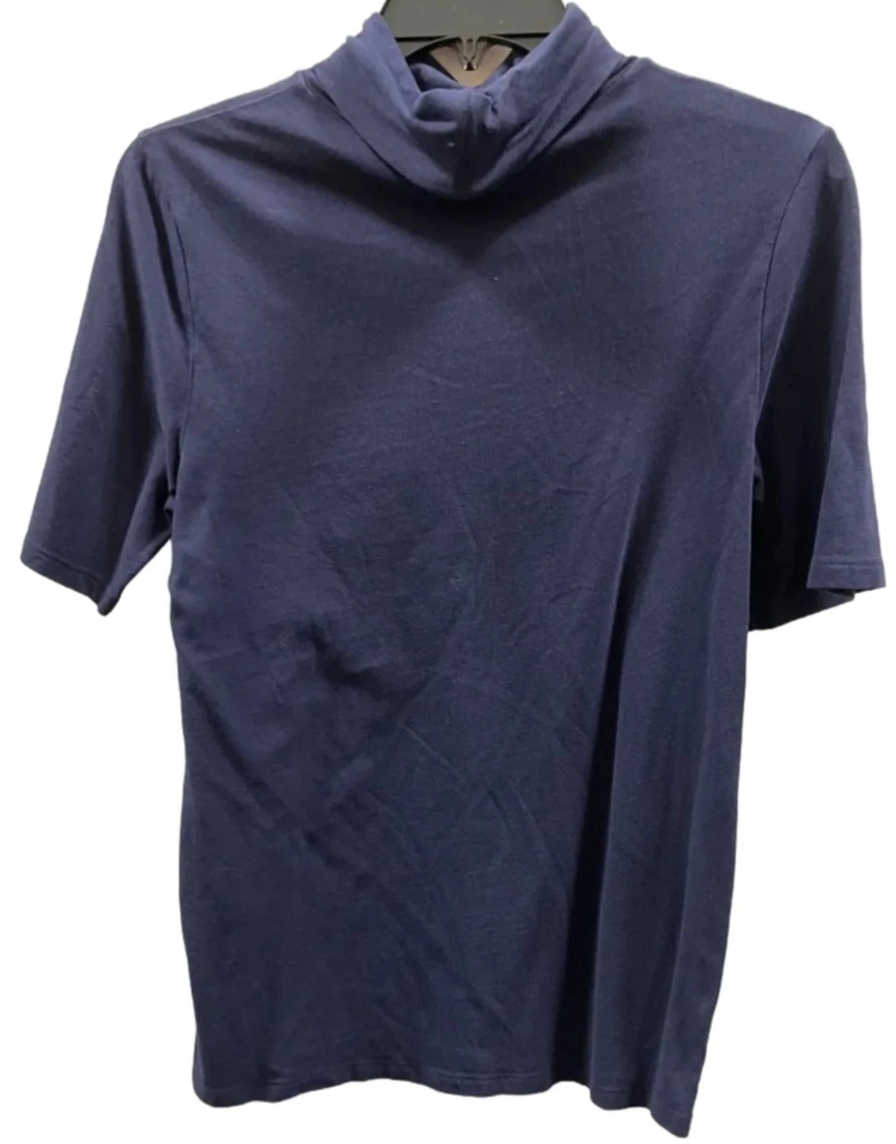 Top Short Sleeve Basic By Banana Republic In Navy, Size: M