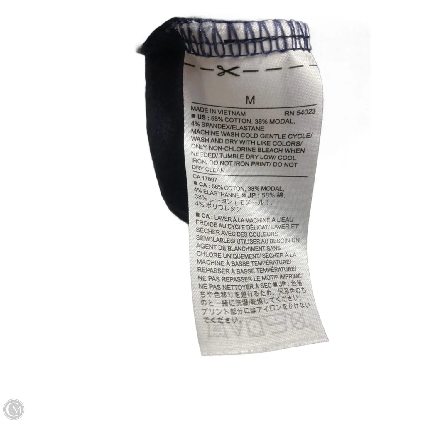 Top Short Sleeve Basic By Banana Republic In Navy, Size: M