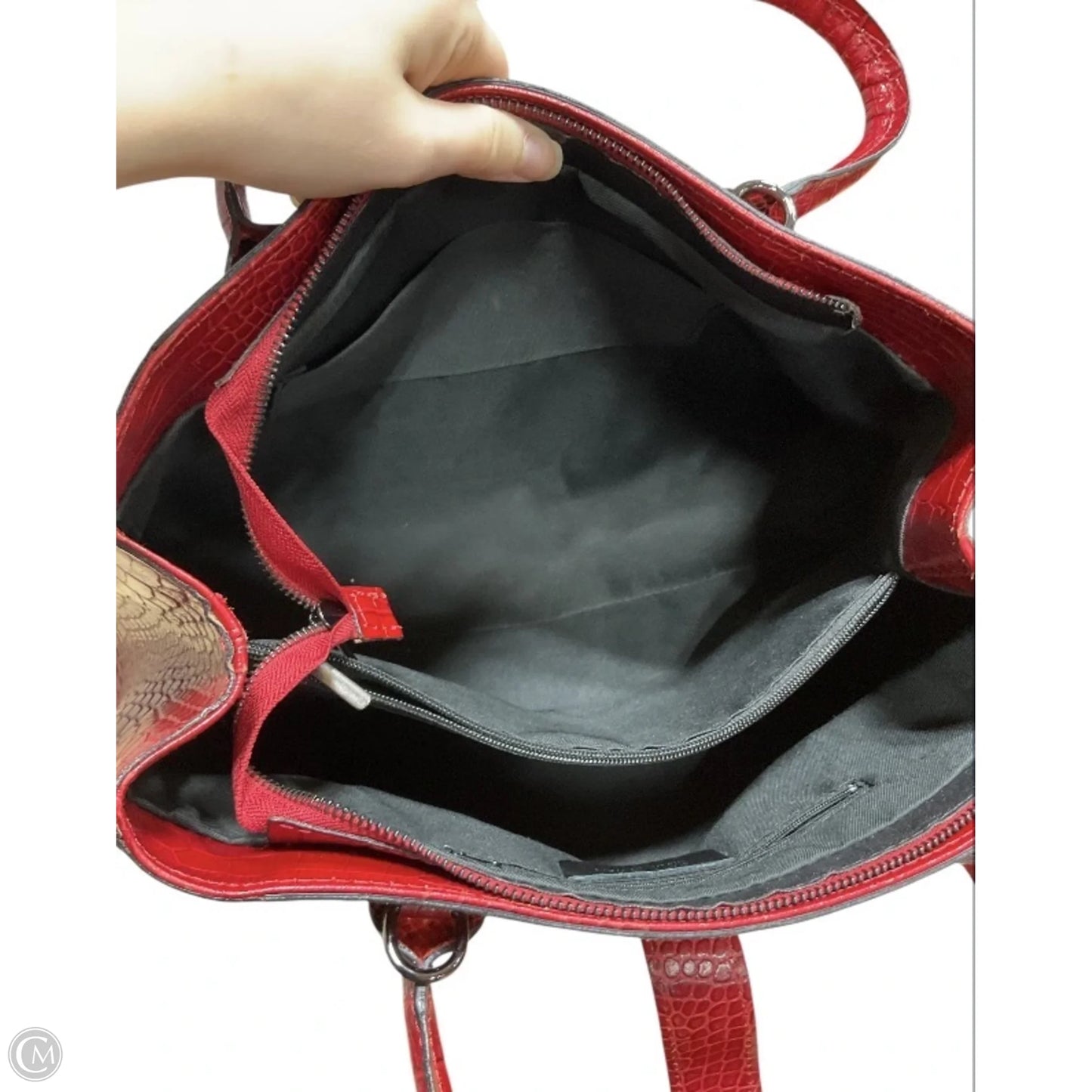 Handbag Leather By Cma, Size: Large