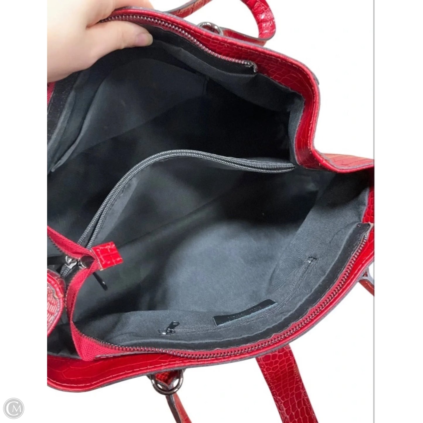 Handbag Leather By Cma, Size: Large