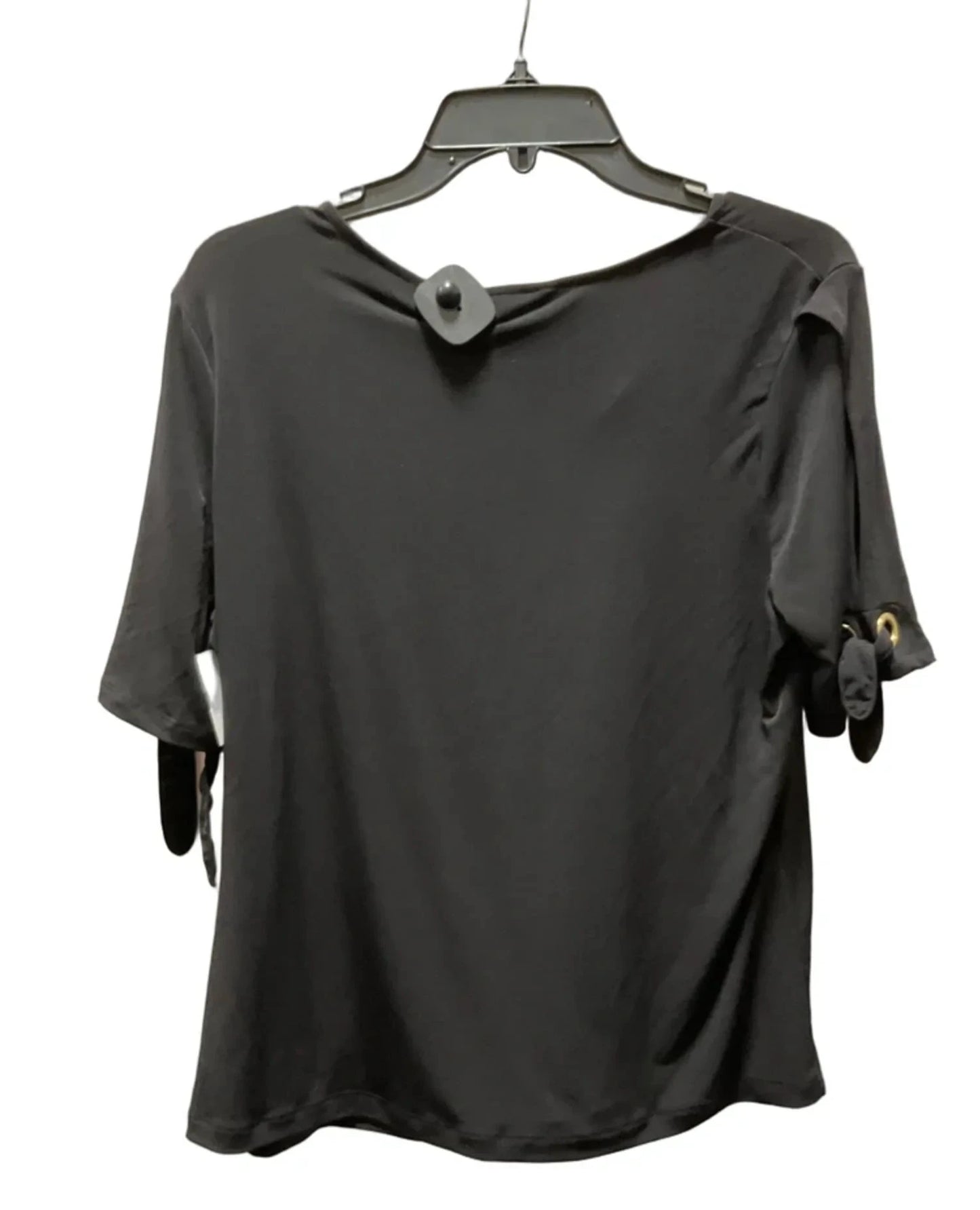 Top Short Sleeve By Liz Claiborne In Black, Size: L