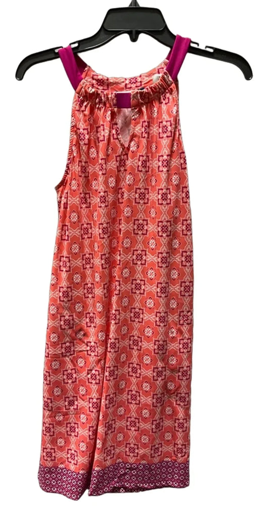 Dress Casual Short By Cabana Life In Orange & Pink, Size: M
