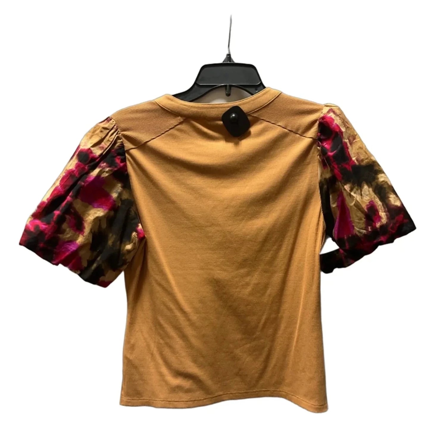Top Short Sleeve By Dkny In Gold, Size: S