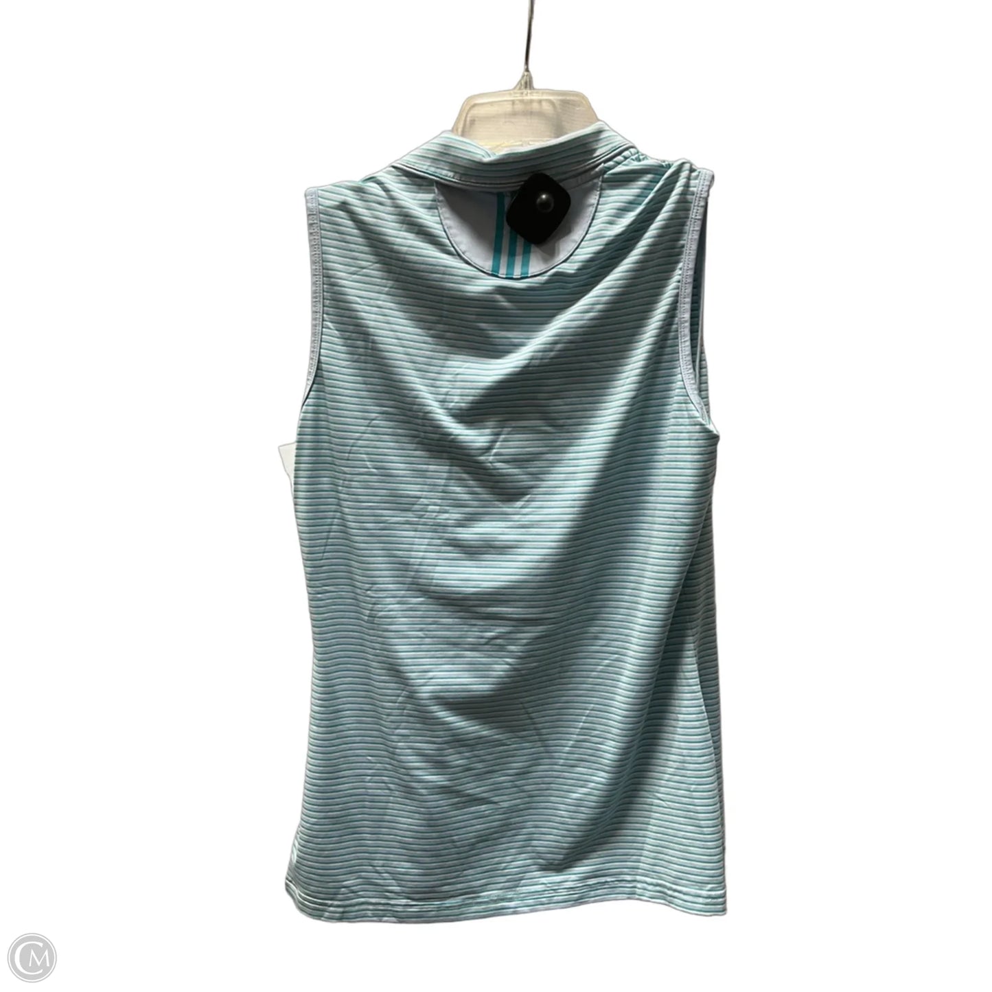 Top Short Sleeve Basic By Adidas In Striped Pattern, Size: S