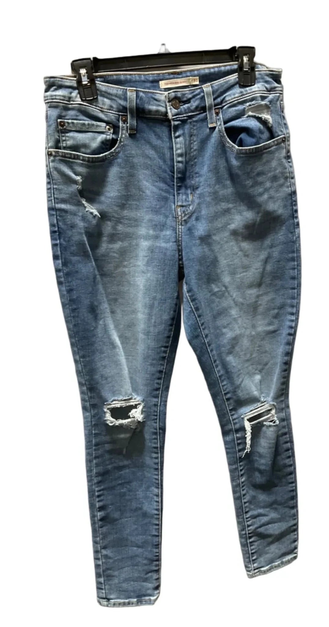 Jeans Skinny By Levis In Blue Denim, Size: 8